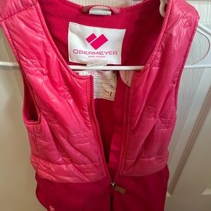 Obermeyer Girls Size 3 Pink Snowbib Snowpants